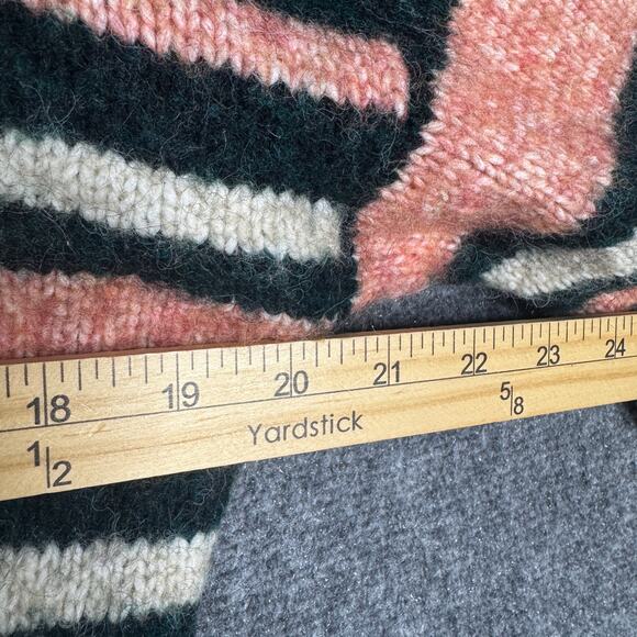 Superdry Sweater Womens 4 Pink Green Striped Mismatched Crew Pullover Casual - Picture 9 of 13